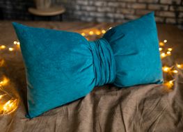 Декоративная подушка MIELLA Бант синий